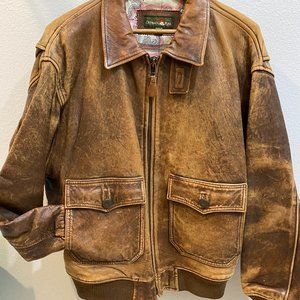 Outback Red M Leather Pilot's Jacket US L